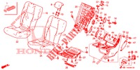 SEDILE POSTERIORE/CINTURA DI SICUREZZA (G.) per Honda CIVIC DIESEL 2.2 S 5 Porte 6 velocità manuale 2013