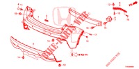 PARAURTI POSTERIORE  per Honda CIVIC 1.4 ELEGANCE 5 Porte 6 velocità manuale 2015