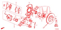 FRENO ANTERIORE  per Honda CIVIC DIESEL 1.6 EXECUTIVE AUDIOLESS 5 Porte 6 velocità manuale 2015