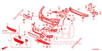 PARAURTI ANTERIORE  per Honda CIVIC DIESEL 1.6 EXECUTIVE AUDIOLESS 5 Porte 6 velocità manuale 2015