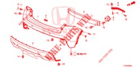 PARAURTI POSTERIORE  per Honda CIVIC DIESEL 1.6 EXECUTIVE AUDIOLESS 5 Porte 6 velocità manuale 2015