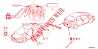 EMBLEME/ETICHETTE CAUZIONE  per Honda CIVIC DIESEL 1.6 EXCLUSIVE 5 Porte 6 velocità manuale 2015