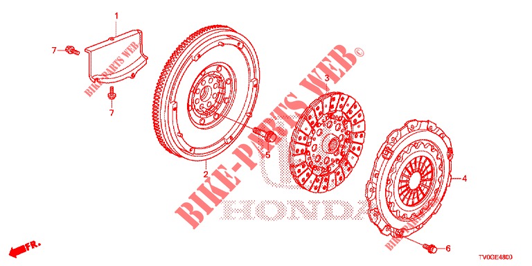 FORCA CAMBIO INNESTO (DIESEL) per Honda CIVIC DIESEL 1.6 EXCLUSIVE 5 Porte 6 velocità manuale 2015