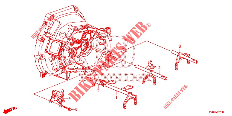 FORCA CAMBIO/VITE COLLOCAMENTO  per Honda CIVIC 1.4 ELEGANCE 5 Porte 6 velocità manuale 2016