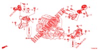 MONTATORI MOTORE (1.4L) per Honda CIVIC 1.4 S 5 Porte 6 velocità manuale 2016