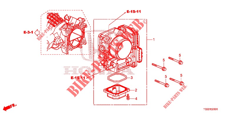 CORPO VALVOLA IMMISSIONE (1.5L) per Honda CIVIC 1.5 PRESTIGE 5 Porte 6 velocità manuale 2017
