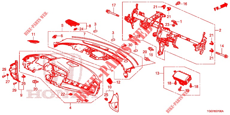 PANNELLO STRUMENTI (LH) per Honda CIVIC  1.5 SPORT 5 Porte pieno automatica 2017