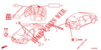 EMBLEME/ETICHETTE CAUZIONE  per Honda CIVIC 1.8 SPORT 5 Porte 6 velocità manuale 2014