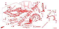 PARAFANGHI ANTERIORI  per Honda CIVIC 1.8 SPORT 5 Porte 6 velocità manuale 2014