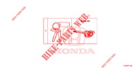 ARREDO CILINDRO CHIAVE (INTELLIGENT) per Honda CIVIC TYPE R 5 Porte 6 velocità manuale 2017
