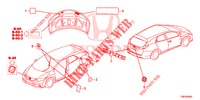 EMBLEME/ETICHETTE CAUZIONE  per Honda CIVIC TOURER DIESEL 1.6 COMFORT 5 Porte 6 velocità manuale 2014