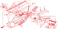 FODERAMENTO PORTIERA ANT. (LH) per Honda CIVIC TOURER DIESEL 1.6 COMFORT 5 Porte 6 velocità manuale 2014