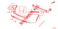 PARAURTI POSTERIORE  per Honda CIVIC TOURER DIESEL 1.6 S 5 Porte 6 velocità manuale 2014