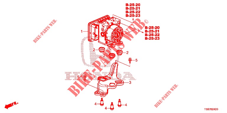 MODULATORE VSA(RH)('00 )  per Honda CIVIC TOURER DIESEL 1.6 S 5 Porte 6 velocità manuale 2014