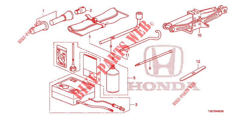 UTENSILI/CRICCO  per Honda CIVIC TOURER DIESEL 1.6 EXECUTIVE 5 Porte 6 velocità manuale 2014