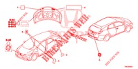 EMBLEME/ETICHETTE CAUZIONE  per Honda CIVIC TOURER 1.8 COMFORT 5 Porte 6 velocità manuale 2014