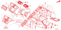 ABBELLIMENTO STRUMENTI (COTE DE PASSAGER) (LH) per Honda CIVIC TOURER 1.8 COMFORT 5 Porte 5 velocità automatico 2014