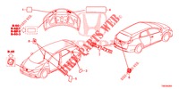 EMBLEME/ETICHETTE CAUZIONE  per Honda CIVIC TOURER 1.8 COMFORT 5 Porte 5 velocità automatico 2014
