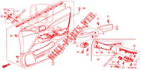 FODERAMENTO PORTIERA ANT. (LH) per Honda CIVIC TOURER 1.8 COMFORT 5 Porte 5 velocità automatico 2014
