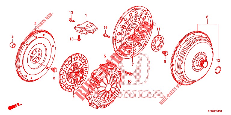 FRIZIONE/CONVERTITORE TORSIONE  per Honda CIVIC TOURER 1.8 COMFORT 5 Porte 5 velocità automatico 2014