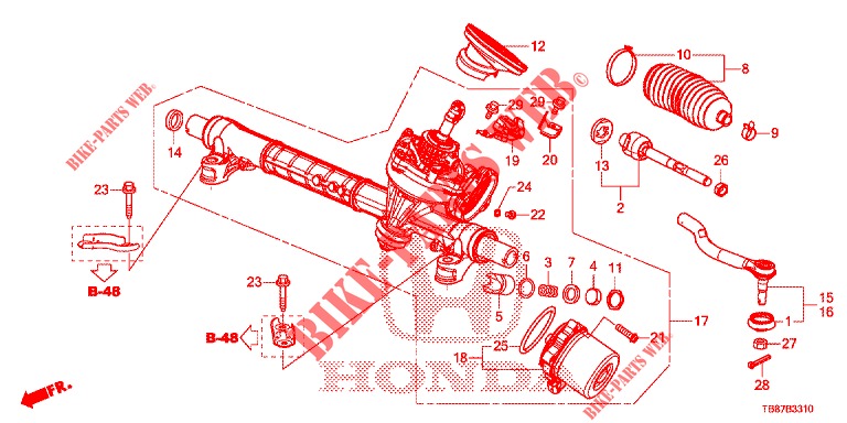 SCATOLA INGRANAGGIO P.S. (LH) per Honda CIVIC TOURER 1.8 COMFORT 5 Porte 5 velocità automatico 2014