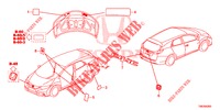 EMBLEME/ETICHETTE CAUZIONE  per Honda CIVIC TOURER 1.8 EXECUTIVE 5 Porte 6 velocità manuale 2014