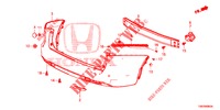 PARAURTI POSTERIORE  per Honda CIVIC TOURER 1.8 EXECUTIVE 5 Porte 5 velocità automatico 2014