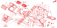 ABBELLIMENTO STRUMENTI (COTE DE PASSAGER) (LH) per Honda CIVIC TOURER 1.8 LIFESTYLE 5 Porte 6 velocità manuale 2014