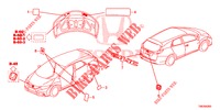 EMBLEME/ETICHETTE CAUZIONE  per Honda CIVIC TOURER 1.8 EXECUTIVE 5 Porte 5 velocità automatico 2014