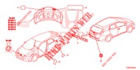 EMBLEME/ETICHETTE CAUZIONE  per Honda CIVIC TOURER DIESEL 1.6 EXECUTIVE 5 Porte 6 velocità manuale 2015