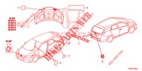 EMBLEME/ETICHETTE CAUZIONE  per Honda CIVIC TOURER DIESEL 1.6 S 5 Porte 6 velocità manuale 2015