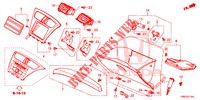 ABBELLIMENTO STRUMENTI (COTE DE PASSAGER) (LH) per Honda CIVIC TOURER 1.8 COMFORT 5 Porte 5 velocità automatico 2015