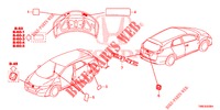 EMBLEME/ETICHETTE CAUZIONE  per Honda CIVIC TOURER 1.8 EXECUTIVE NAVI 5 Porte 6 velocità manuale 2015