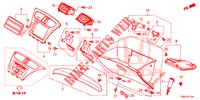 ABBELLIMENTO STRUMENTI (COTE DE PASSAGER) (LH) per Honda CIVIC TOURER 1.8 EXECUTIVE NAVI 5 Porte 5 velocità automatico 2015