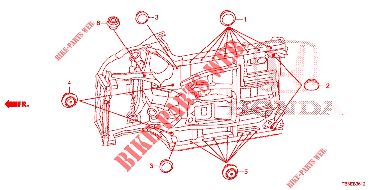 ANELLO DI TENUTA (INFERIEUR) per Honda CIVIC TOURER 1.8 EXECUTIVE NAVI 5 Porte 5 velocità automatico 2015
