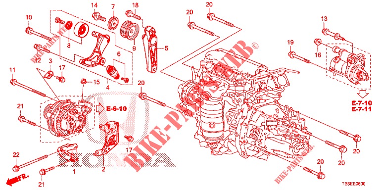 AUTO TENSIONE  per Honda CIVIC TOURER 1.8 LIFESTYLE 5 Porte 6 velocità manuale 2015
