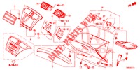 ABBELLIMENTO STRUMENTI (COTE DE PASSAGER) (LH) per Honda CIVIC TOURER DIESEL 1.6 ELEGANCE 5 Porte 6 velocità manuale 2017