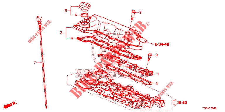 CAMERA ASPIRATORE (DIESEL) per Honda CIVIC TOURER DIESEL 1.6 ELEGANCE L 5 Porte 6 velocità manuale 2017