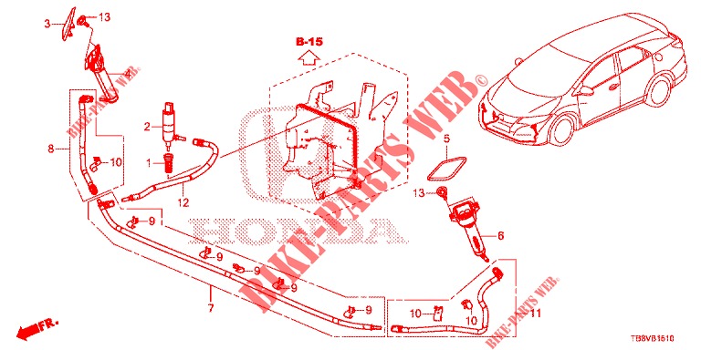 LAVATORE FANALE(S)  per Honda CIVIC TOURER DIESEL 1.6 ELEGANCE L 5 Porte 6 velocità manuale 2017