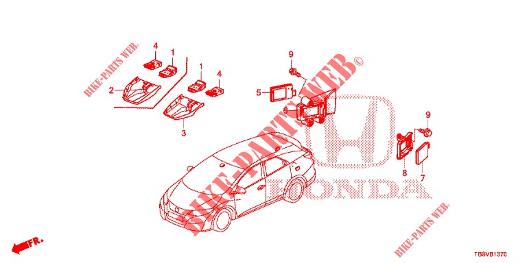 RADAR  per Honda CIVIC TOURER DIESEL 1.6 ELEGANCE L 5 Porte 6 velocità manuale 2017