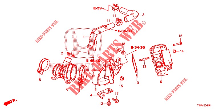VALVOLA DI REGOLAZIONE PRESSIONE DI INGRESSO (DIESEL) per Honda CIVIC TOURER DIESEL 1.6 ELEGANCE L 5 Porte 6 velocità manuale 2017