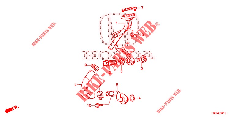 TUBO FLESSIBILE DELL'OLIO DEL TURBOCOMPRESSORE (DIESEL) per Honda CIVIC TOURER DIESEL 1.6 S 5 Porte 6 velocità manuale 2017