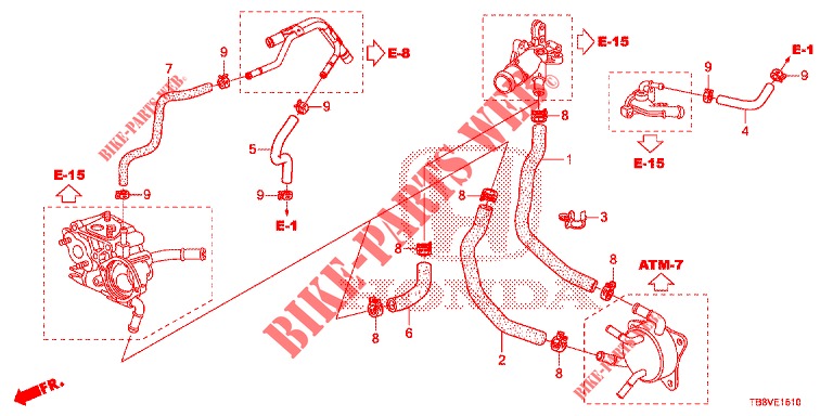 UNITA RISCALDATORE/TUBO ACQUA  per Honda CIVIC TOURER 1.8 ELEGANCE S 5 Porte 6 velocità manuale 2017