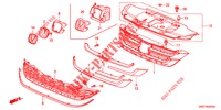 GRIGLIA ANTERIORE/MODANATURA  per Honda CR-V 2.0 S 5 Porte 5 velocità automatico 2012