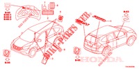 EMBLEME/ETICHETTE CAUZIONE  per Honda CR-V 2.0 COMFORT 5 Porte 6 velocità manuale 2013