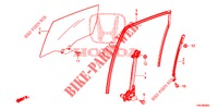 FINESTRE PORTIERE POST./REGOLATORE  per Honda CR-V 2.0 COMFORT 5 Porte 6 velocità manuale 2013