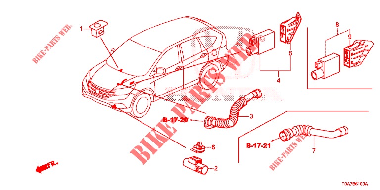 ARIA CONDIZIONATA (SENSEUR/CLIMATISEUR D'AIR AUTOMATIQUE) per Honda CR-V 2.0 ELEGANCE 5 Porte 6 velocità manuale 2013
