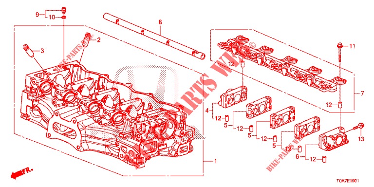 COPERTURA TESTA CILINDRO (2.0L) per Honda CR-V 2.0 ELEGANCE 5 Porte 6 velocità manuale 2013