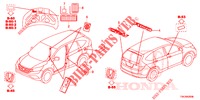 EMBLEME/ETICHETTE CAUZIONE  per Honda CR-V 2.0 ELEGANCE 5 Porte 5 velocità automatico 2013