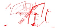 FINESTRE PORTIERE POST./REGOLATORE  per Honda CR-V 2.0 ELEGANCE L 5 Porte 6 velocità manuale 2013